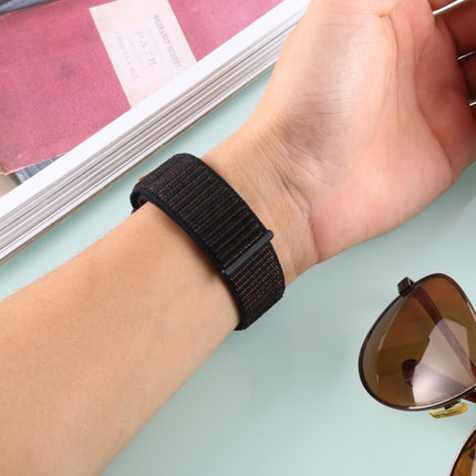 For Fitbit Versa / Versa 2 Nylon Watchband with Hook and Loop Fastener(Black Brown)-garmade.com