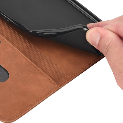 Skin Feel Splicing Leather Phone Case For iPhone 13 Pro(Brown)-garmade.com