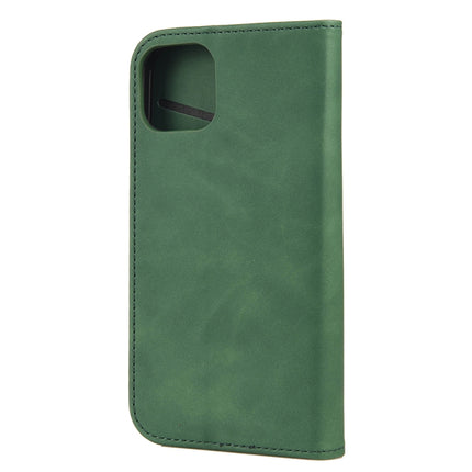 Skin Feel Splicing Leather Phone Case For iPhone 13 Pro(Green)-garmade.com