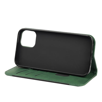 Skin Feel Splicing Leather Phone Case For iPhone 13 Pro(Green)-garmade.com