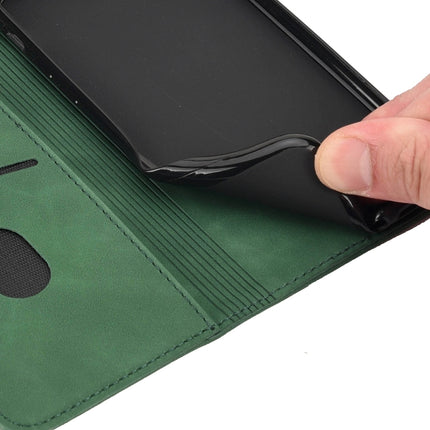Skin Feel Splicing Leather Phone Case For iPhone 13 Pro(Green)-garmade.com