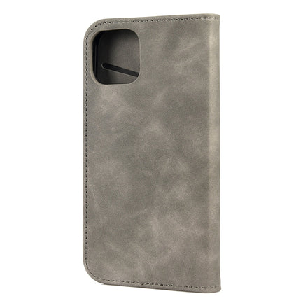 Skin Feel Splicing Leather Phone Case For iPhone 13 Pro(Grey)-garmade.com