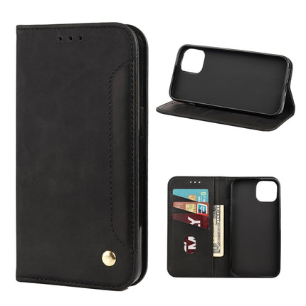 Skin Feel Splicing Leather Phone Case For iPhone 13 mini(Black)-garmade.com