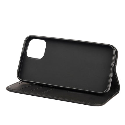 Skin Feel Splicing Leather Phone Case For iPhone 13 mini(Black)-garmade.com