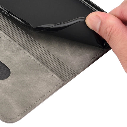 Skin Feel Splicing Leather Phone Case For iPhone 13 mini(Grey)-garmade.com