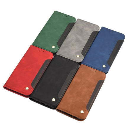 Skin Feel Splicing Leather Phone Case For iPhone 13 mini(Green)-garmade.com