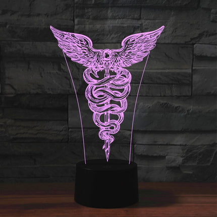 Black Base Creative 3D LED Decorative Night Light, USB with Touch Button Version, Pattern:Scepter-garmade.com