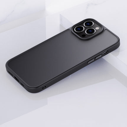 Frosted Back Shockproof Phone Case For iPhone 13 mini(Black)-garmade.com