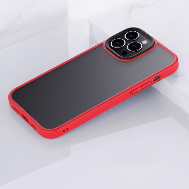 Frosted Back Shockproof Phone Case For iPhone 13 mini(Red)-garmade.com