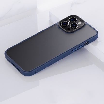 Frosted Back Shockproof Phone Case For iPhone 13 mini(Blue)-garmade.com