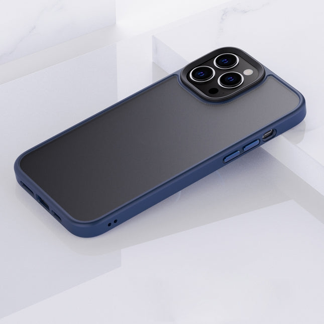 Frosted Back Shockproof Phone Case For iPhone 13 mini(Blue)-garmade.com