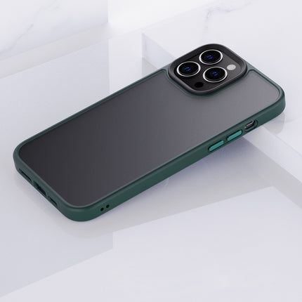 Frosted Back Shockproof Phone Case For iPhone 13 mini(Deep Green)-garmade.com