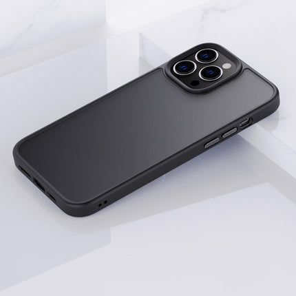 Frosted Back Shockproof Phone Case For iPhone 13 Pro(Black)-garmade.com