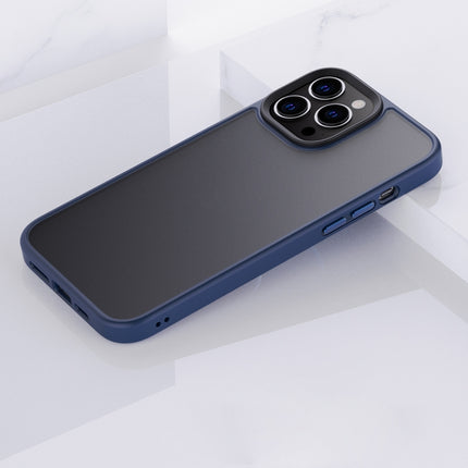 Frosted Back Shockproof Phone Case For iPhone 13 Pro(Blue)-garmade.com