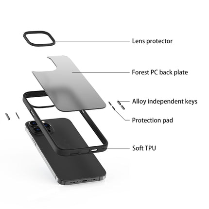 Frosted Back Shockproof Phone Case For iPhone 13 Pro(Black)-garmade.com