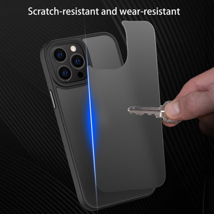 Frosted Back Shockproof Phone Case For iPhone 13 Pro(Black)-garmade.com
