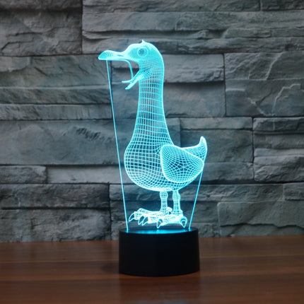 Black Base Creative 3D LED Decorative Night Light, Version:USB with Touch Button(Colorful Bird)-garmade.com