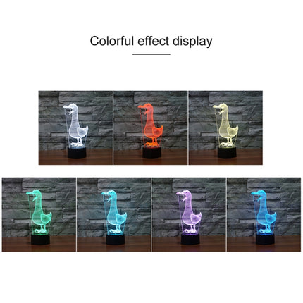 Black Base Creative 3D LED Decorative Night Light, Version:USB with Touch Button(Colorful Bird)-garmade.com