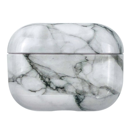 For AirPods Pro 3 Marble Water Sticker Wireless Earphone Protective Case(White Grey)-garmade.com