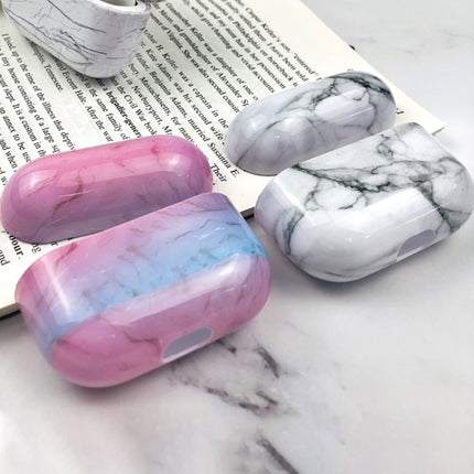 For AirPods Pro 3 Marble Water Sticker Wireless Earphone Protective Case(Pink Blue)-garmade.com