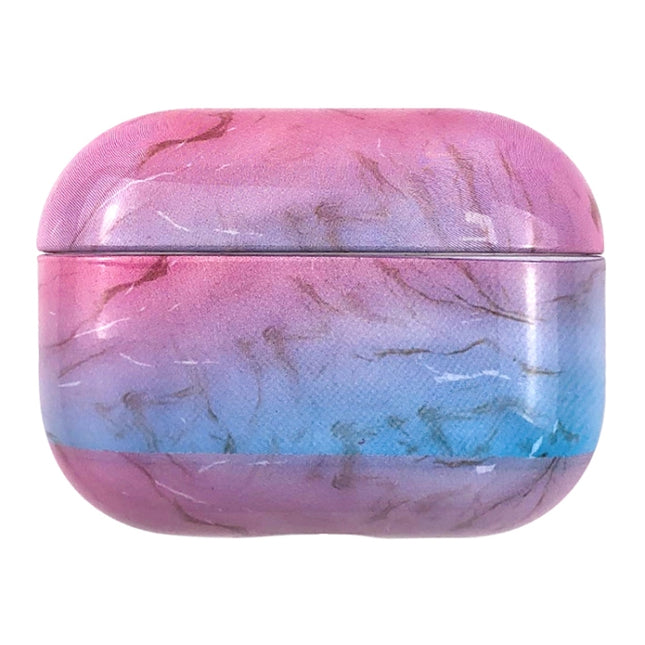 For AirPods Pro 3 Marble Water Sticker Wireless Earphone Protective Case(Pink Blue)-garmade.com