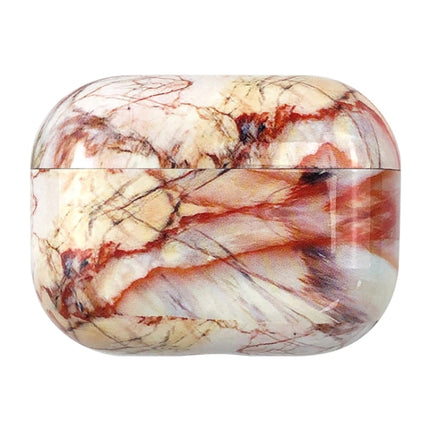 For AirPods Pro 3 Marble Water Sticker Wireless Earphone Protective Case(White Red)-garmade.com