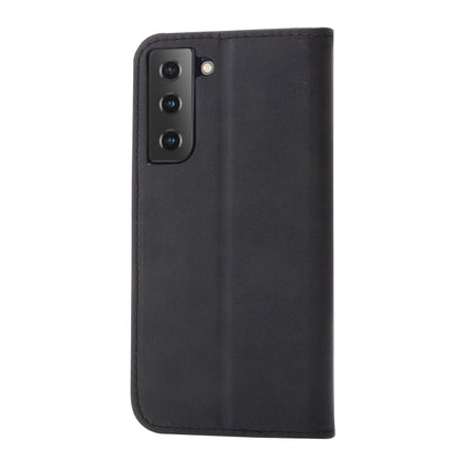 For Samsung Galaxy S22 5G Embossed Happy Cat Pattern Horizontal Flip Leather Phone Case(Black)-garmade.com