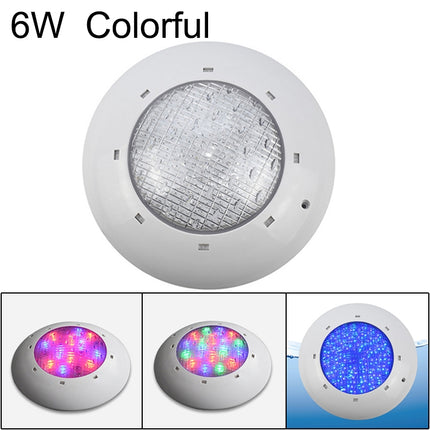6W ABS Plastic Swimming Pool Wall Lamp Underwater Light(Colorful)-garmade.com