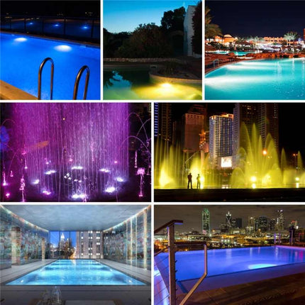 9W ABS Plastic Swimming Pool Wall Lamp Underwater Light(Colorful)-garmade.com