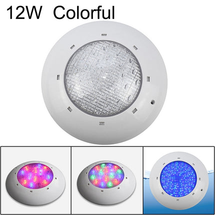 12W ABS Plastic Swimming Pool Wall Lamp Underwater Light(Colorful)-garmade.com