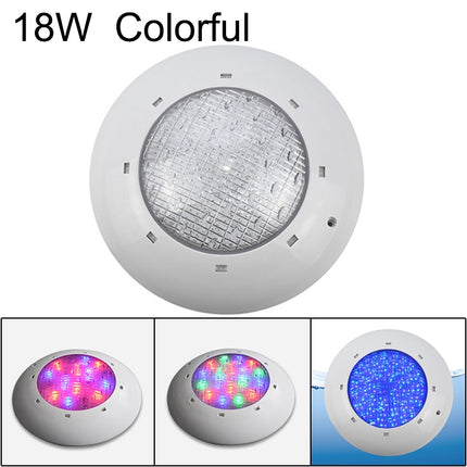 18W ABS Plastic Swimming Pool Wall Lamp Underwater Light(Colorful)-garmade.com