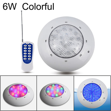6W ABS Plastic Swimming Pool Wall Lamp Underwater Light(Colorful+Remote Control)-garmade.com