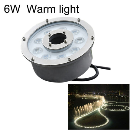 6W Landscape Ring LED Aluminum Alloy Underwater Fountain Light(Warm Light)-garmade.com