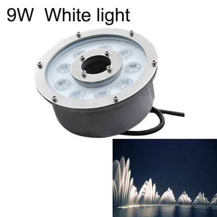 9W Landscape Ring LED Aluminum Alloy Underwater Fountain Light(White Light)-garmade.com