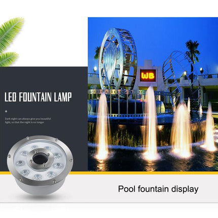24W Landscape Ring LED Aluminum Alloy Underwater Fountain Light(Warm Light)-garmade.com