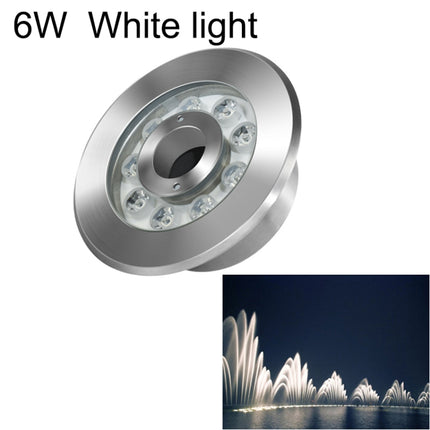 6W Landscape Ring LED Stainless Steel Underwater Fountain Light(White Light)-garmade.com
