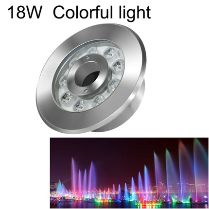 18W Landscape Colorful Color Changing Ring LED Stainless Steel Underwater Fountain Light(Colorful)-garmade.com