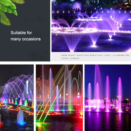 24W Landscape Colorful Color Changing Ring LED Stainless Steel Underwater Fountain Light(Colorful)-garmade.com