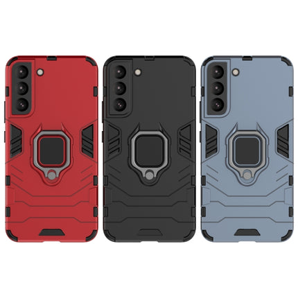 For Samsung Galaxy S22+ 5G PC + TPU Shockproof Protective Phone Case with Magnetic Ring Holder(Red)-garmade.com