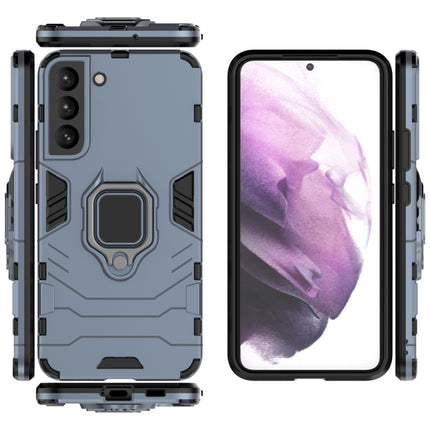 For Samsung Galaxy S22+ 5G PC + TPU Shockproof Protective Phone Case with Magnetic Ring Holder(Navy Blue)-garmade.com