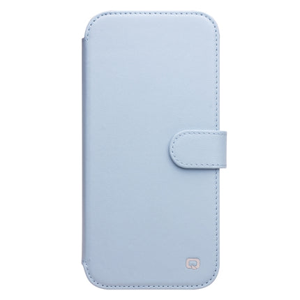 QIALINO Magnetic Buckle Phone Leather Case with Card Slot For iPhone 13 Pro(Sierra Blue)-garmade.com