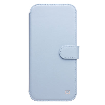 QIALINO Magnetic Buckle Phone Leather Case with Card Slot For iPhone 13 mini(Sierra Blue)-garmade.com