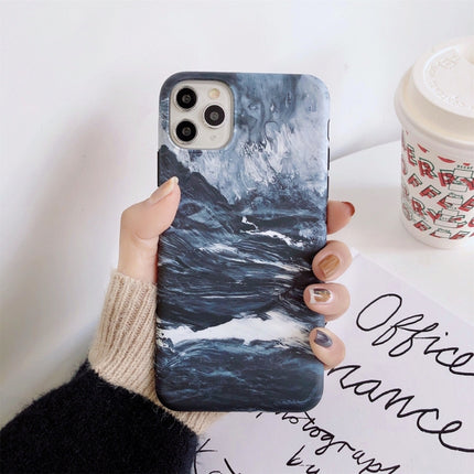 Natural Landscape Pattern IMD Workmanship TPU Phone Case For iPhone 13 mini(Sea Wave)-garmade.com