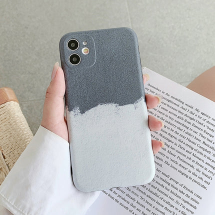 Natural Landscape Pattern IMD Workmanship TPU Phone Case For iPhone 13 mini(Grey White Wall)-garmade.com