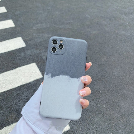 Natural Landscape Pattern IMD Workmanship TPU Phone Case For iPhone 13 mini(Grey White Wall)-garmade.com