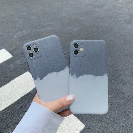 Natural Landscape Pattern IMD Workmanship TPU Phone Case For iPhone 13 mini(Grey White Wall)-garmade.com