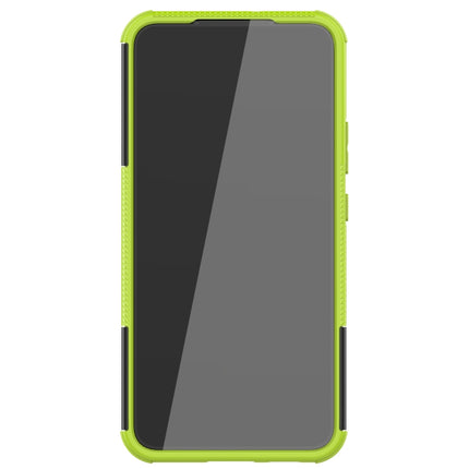 For Samsung Galaxy S22+ 5G Tire Texture Shockproof TPU+PC Phone Case with Holder(Green)-garmade.com