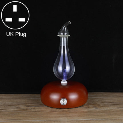 Wood Essential Oil Diffuser Aromatherapy Machine Automatic Alcohol Sprayer, Plug Specification:UK Plug(Dark Brown)-garmade.com