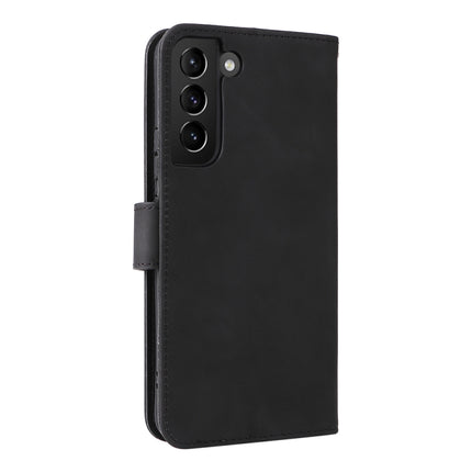 For Samsung Galaxy S22+ 5G Skin Feel Magnetic Buckle Calf Texture PU Phone Case(Black)-garmade.com