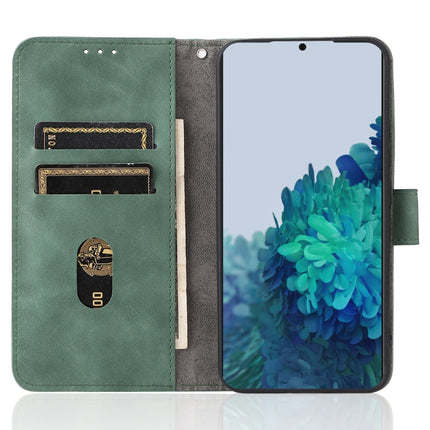 For Samsung Galaxy S22+ 5G Skin Feel Magnetic Buckle Calf Texture PU Phone Case(Green)-garmade.com